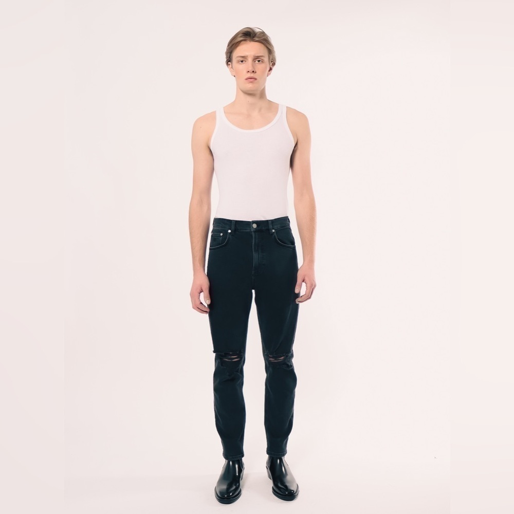 Amendi Black Wash Tapered Jeans 32 x 32